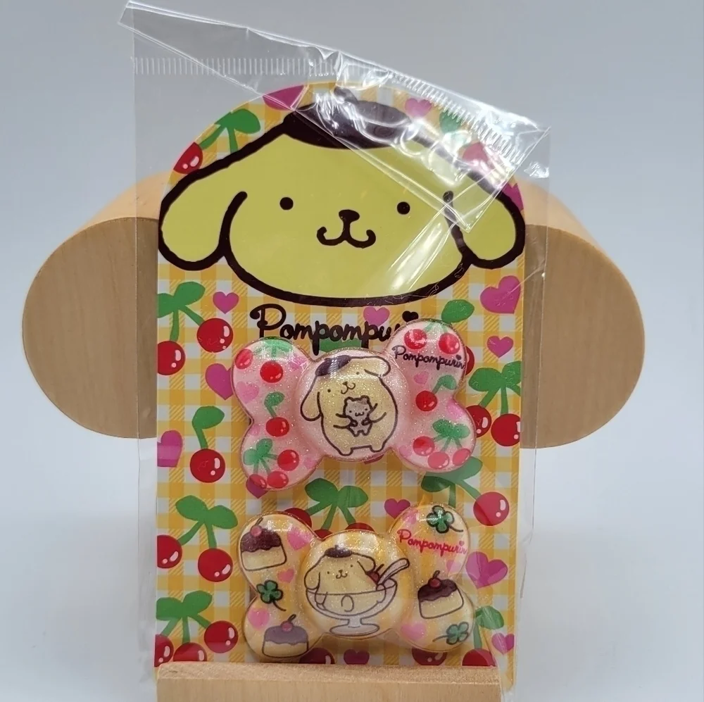 Sanrio Pompompurin Cherry Dessert Hair Tie Set